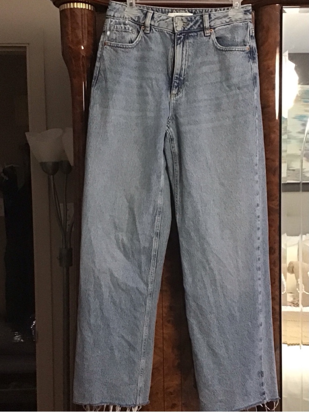 Dynamite Light Blue Wide-Leg High-Rise Jeans